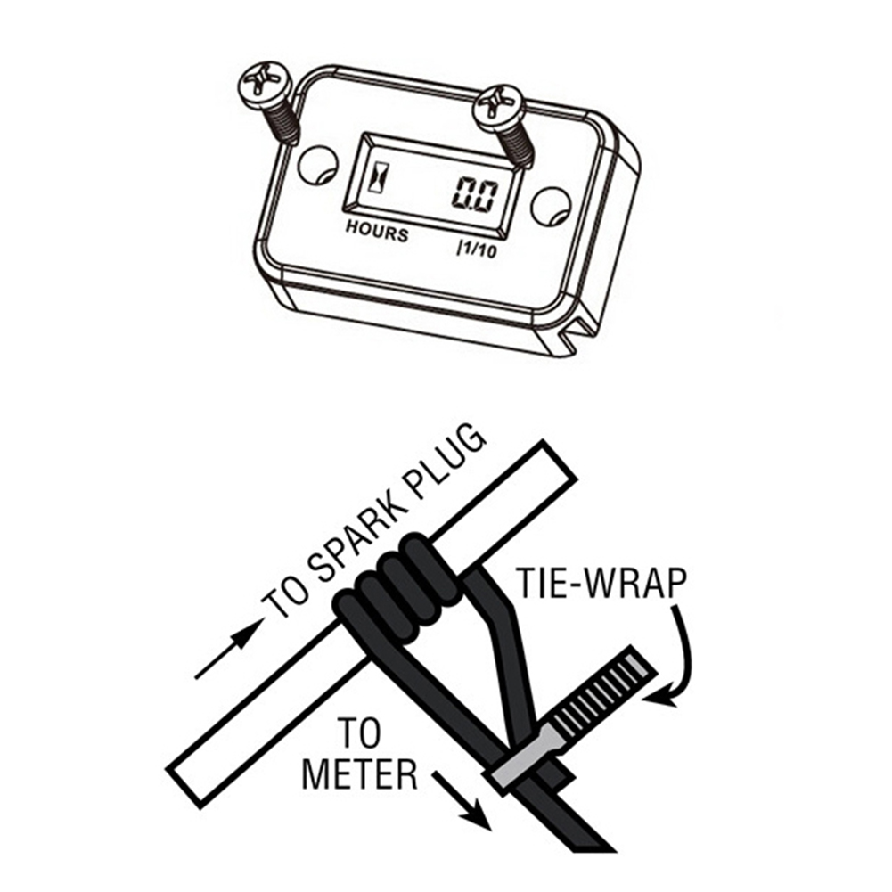 Hour Meter Compteur Moto Motorcycle Speedometer velocimetro digital moto jet ski Digital Tach working Hours Meter Gauge