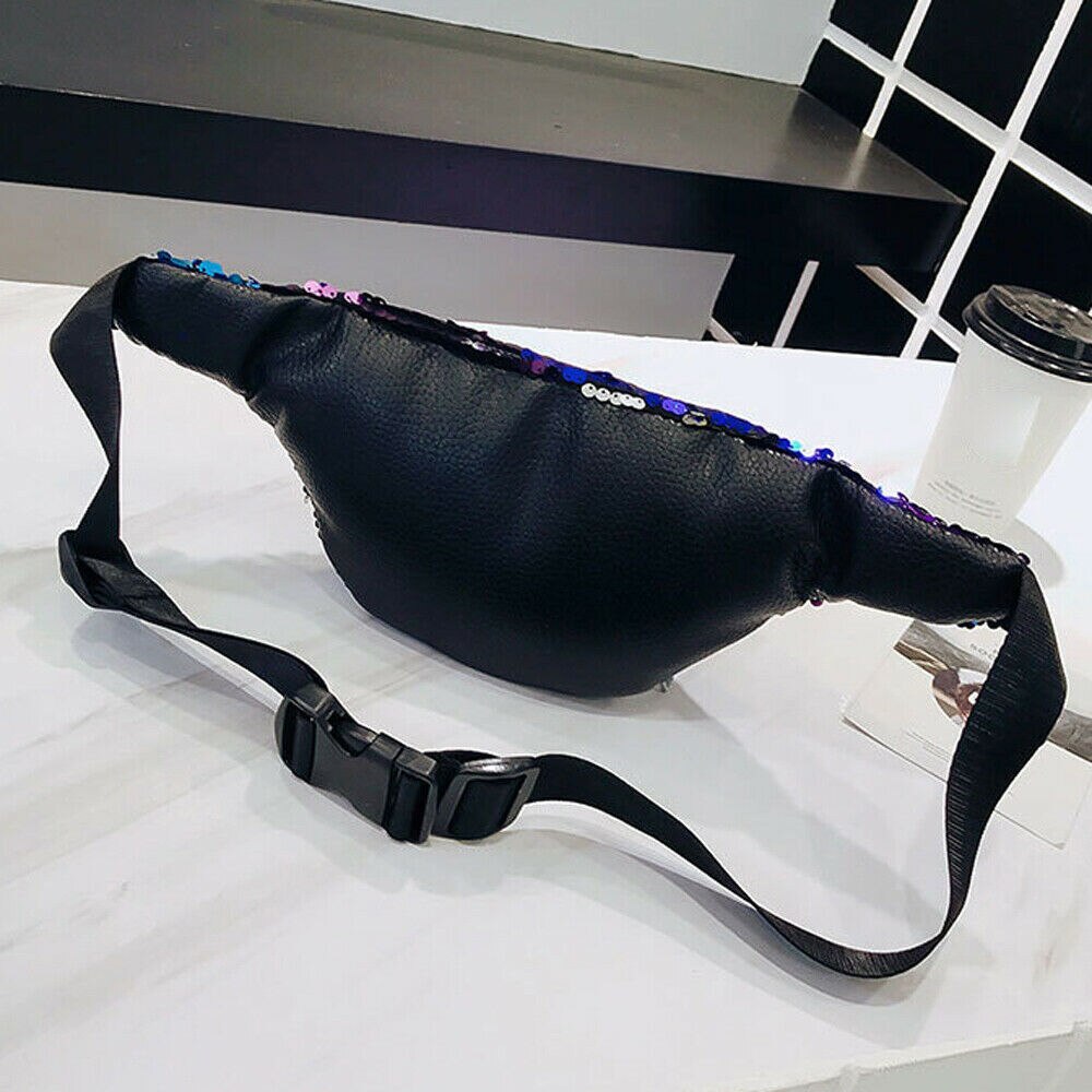Vrouwen Dames Mode Sequin Taille Fanny Pack Meisjes Draagbare Reizen Portemonnee Telefoon Pouch Bum Bag