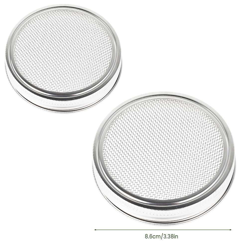 Couvercle de Germination de germes de graines en acier inoxydable, couvercle de bidon de germes de graines lavable à large bouche, écran de bocaux Mason pour cultiver des haricots, 1/2 pièces: Bourgogne