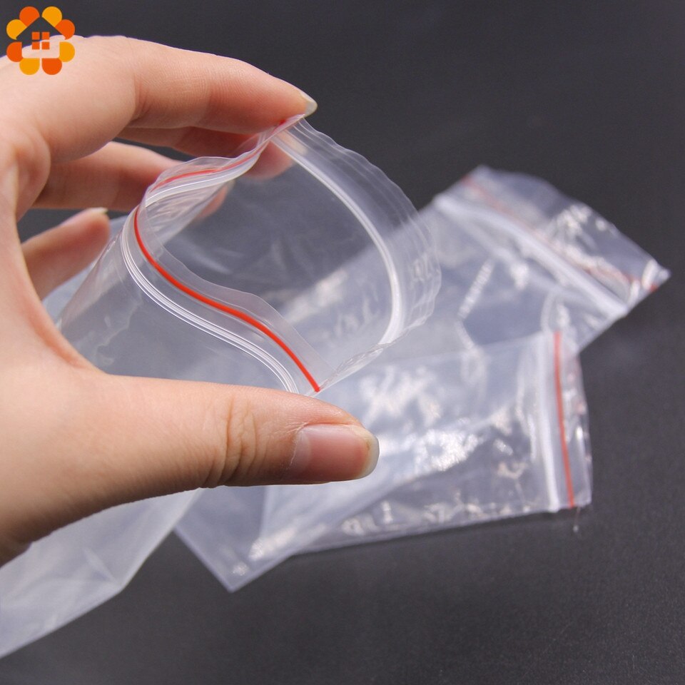 100PCS Multi Size Transparent Resealable Cellophane PE Self Adhesive Plastic Seal Bags For Candy Cookie Resealable Packaging