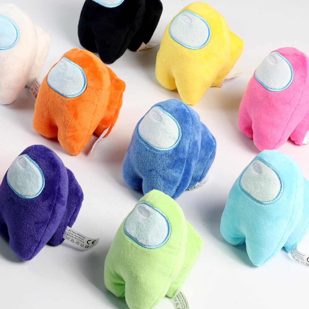 10Cm Mooie Onder Ons Pluche Speelgoed Zachte Effen Kleur Creatieve Reliver Stress Speelgoed Grappige Leuke Plushie Game Pop Kids