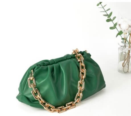 Delle Donne di marca di Cuoio dell'UNITÀ di elaborazione Blu Marrone Nube Borse di Alta Qualità Pochette Da Gionro Borsa: Amy verde