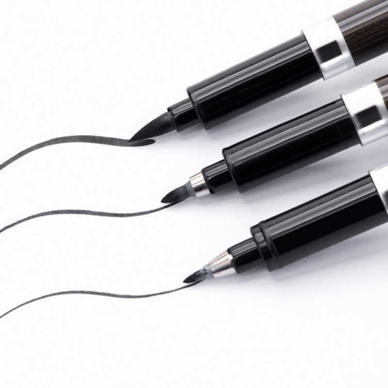 Svart pensel penna kalligrafi penna markörer konst skriva kontor skolmaterial brevpapper student målning bokstäver pennor markörer