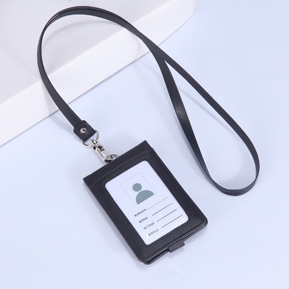 Kaarthouder Neck Strap Met Lanyard Badge Houder Personeel Id-kaart Bus Id Houders Stationaire Office Kaarthouder levert: Black