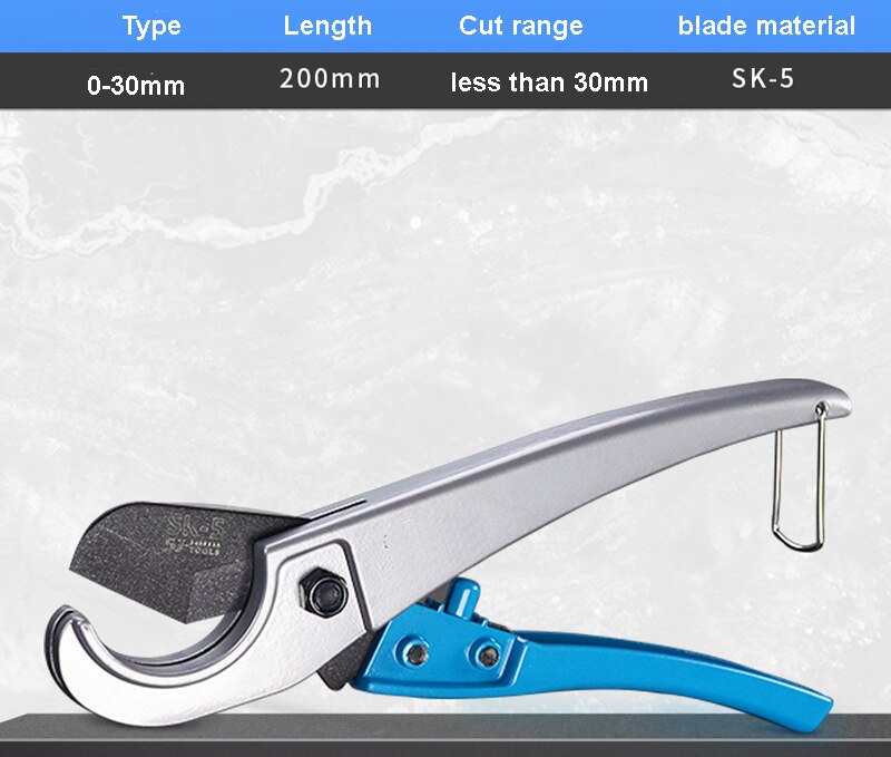 LTZFTL PVC Pipe Cutter 36mm 42mm 64mm Aluminum Alloy Body Ratchet Scissors Tube Cutter PVC/PU/PP/PE Hose Cutting Hand Tools: 35mm  1 blade