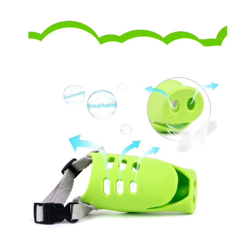 Anti-bite Stop Barking Dog Muzzle Silicone Cute Pig Nose Stop Chewing Funny Puppy Adjustable Mouth MaskBreathable For Small Dog