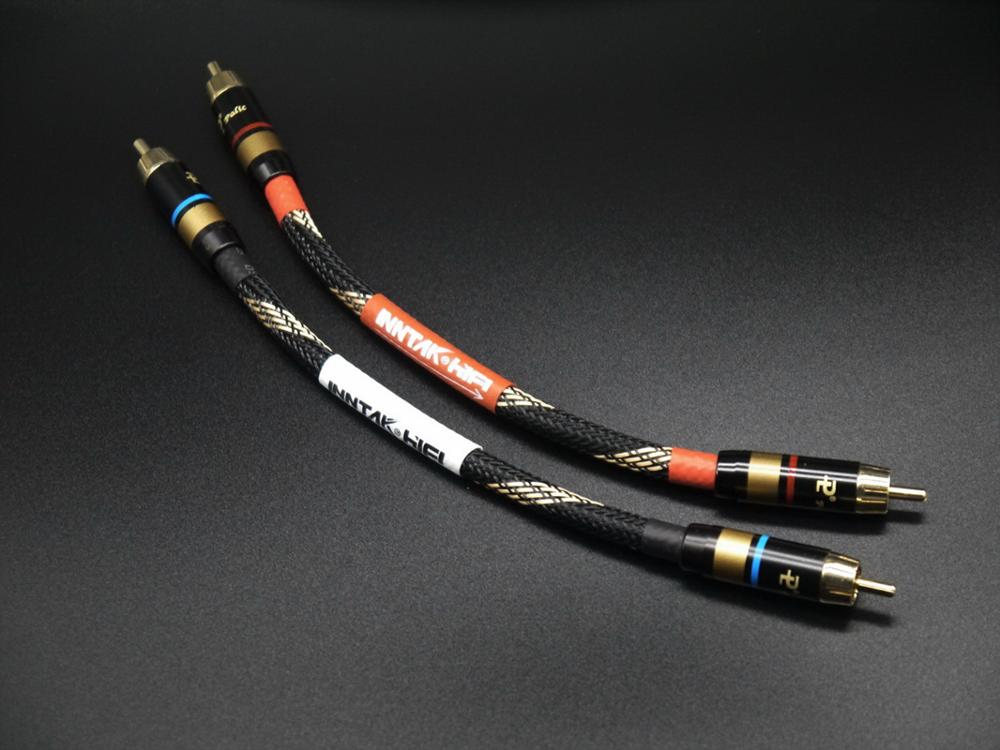 2Pcs/Pair 4N-OFC Audio Grade RCA Cable Male RCA to RCA HIFI Audio Cable For Amplifier DAC TV / 0.2M- 5M NO1013