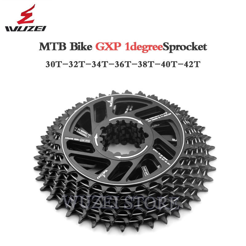 Wuzei Mountainbike Gxp Kettingbladen 30/32/34/36/38/40/42T Offset 1Mm Tandwielen 8/9/10/11/12 Speed Mtb Crankstel Onderdelen Voor Sram