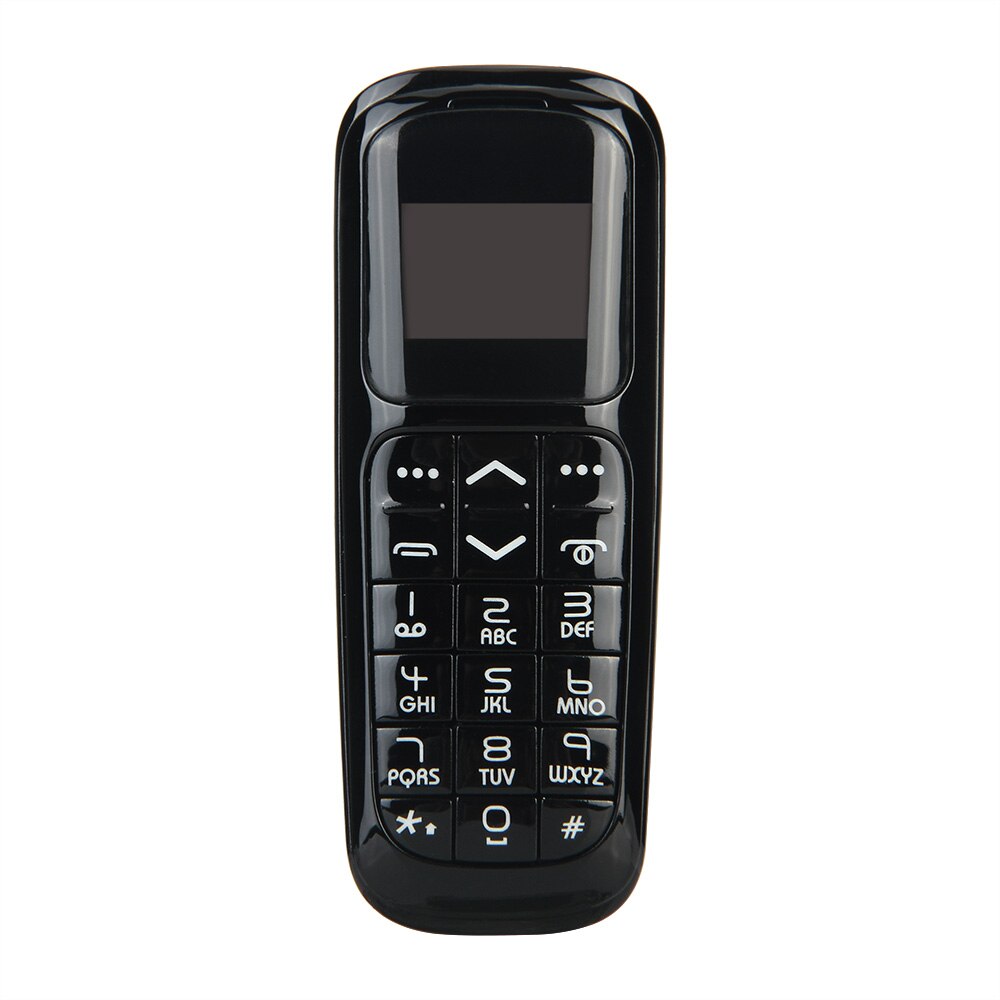 Originele Lange Cz V2 Bluetooth Dialer Mini Mobiele Telefoon 0.66 Inch Met Handen Gratis Ondersteuning Fm Radio, micro Sim-kaart, Gsm Netwerk: black