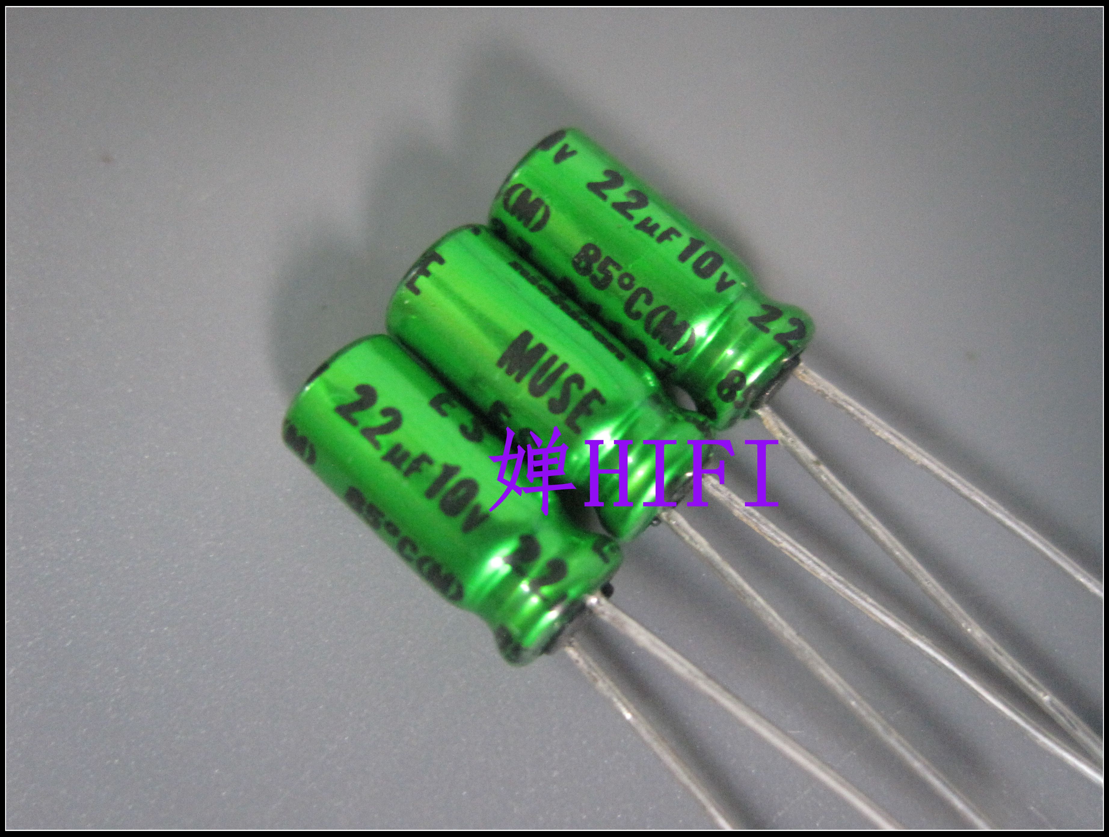 10 stk /50 stk malaysia nichicon muse es  bp 10 v 22uf 5 x 11mm elektrolytkondensator muse -bp 22uf 10v grøn 22uf/10v ikke-polær