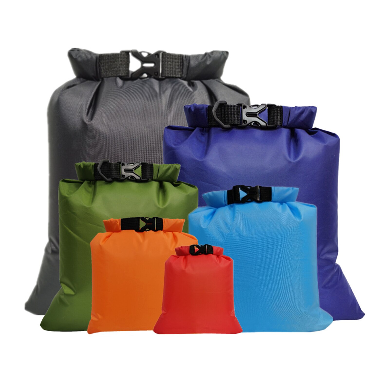 Bolsa impermeable para exteriores, saco seco para flotar en bote, Kayak flotante, playa, pesca, Kayak, accesorios, 6 uds.: Multicolor 1
