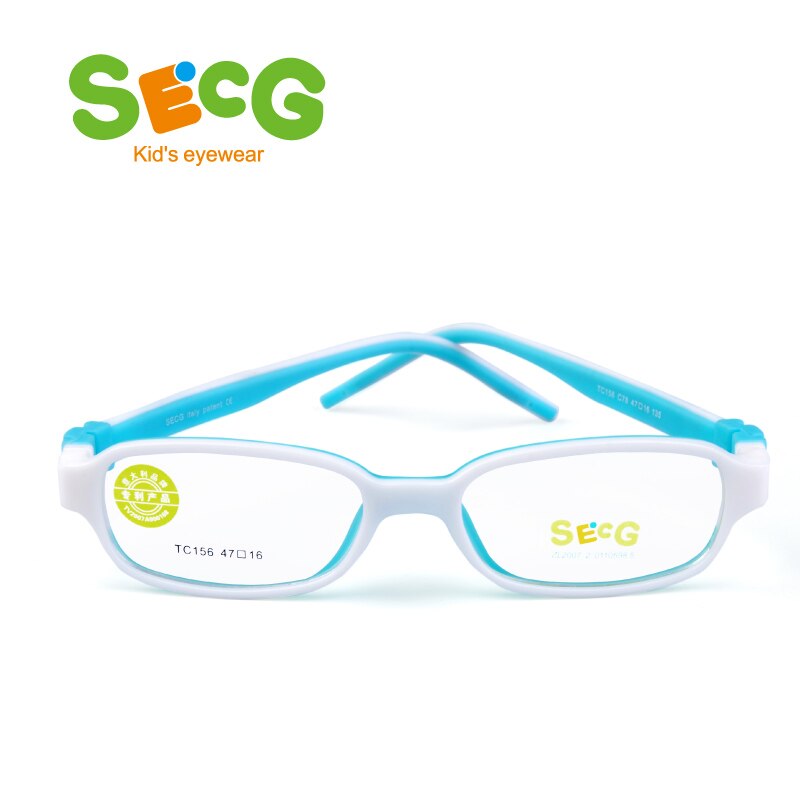 SECG-gafas cuadradas desmontables para niños, Marco para gafas de niños, flexibles, de silicona sólida, para estudiantes, lentes ópticas: C78