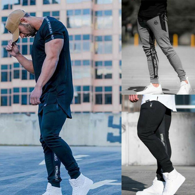 Au mænds sport bukser lange bukser træningsdragt fitness træning joggers gym sweatpant