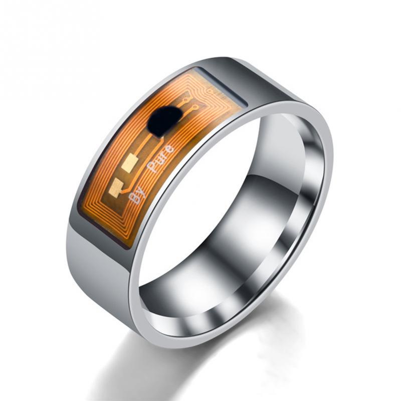 neue Wasserdichte Smart NFC Ring Multifunktionale Digitale Intelligente Ringe Tragen Finger Ring Für Smart Fitness: Size 10 / Silver