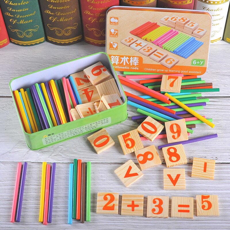 Baby Math Speelgoed! Houten Stok Magnetische Wiskunde Puzzel Onderwijs Nummer Speelgoed Berekenen Spel Leren Tellen Kids