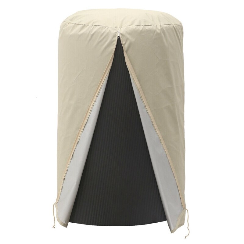 Outdoor Waterproof Sunsn Rainproof Heater Dust Cover Garden Zipper Closed Courtyard Heater Cover: creamy-white