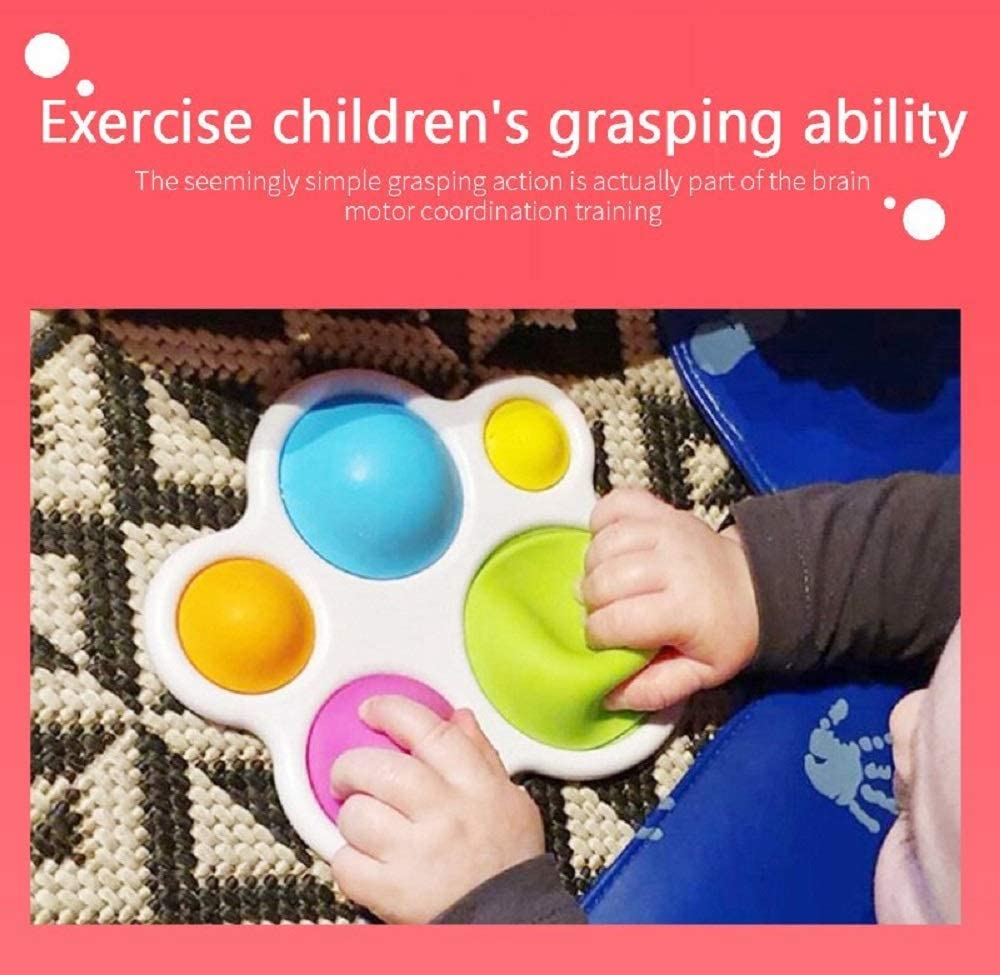 Simple Dimple Fidget Toy, 2PCS Baby Simple Sensory Toys, Silicone Flipping Board Toys, Early Educational Fidget Toy