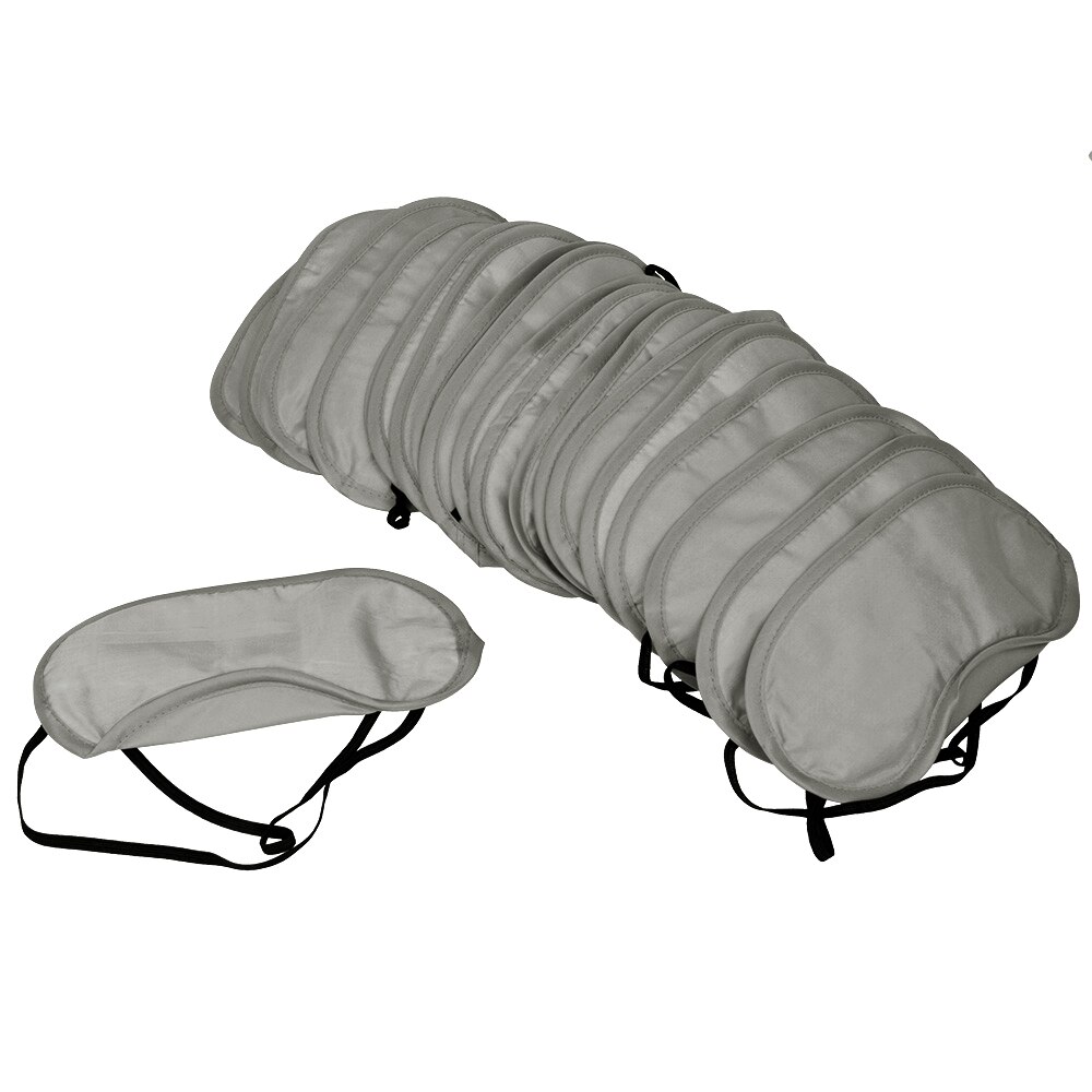 10 Teile/los Weiche Reisen Schlafen Augen Maske Schwarz Schatten Entspannen Schlaf Frauen Männer Augenbinde Augenklappe Nacht Augenklappe: Light grey 10pcs