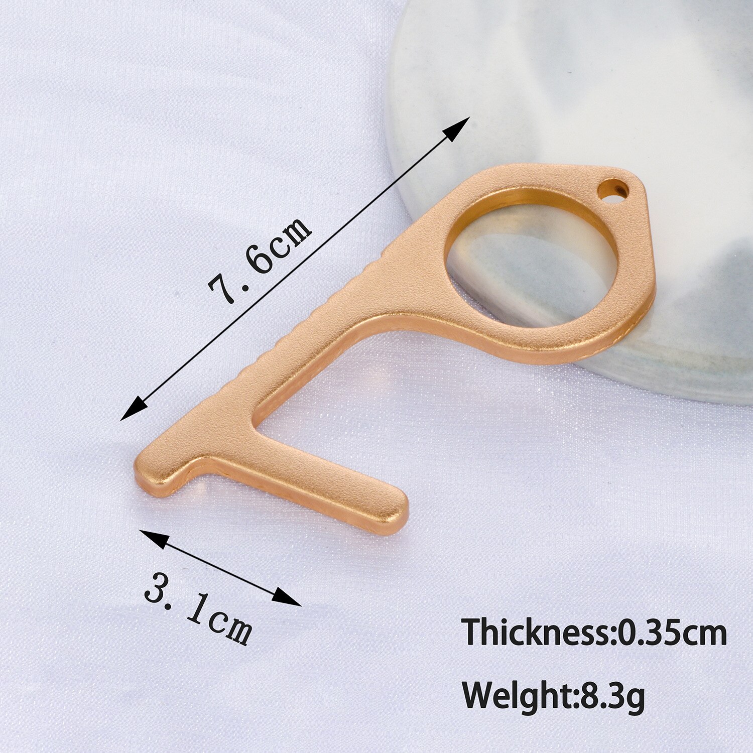 Anti-Contact Keychain Hygiene Hand Epidemic Prevention Anti-Touch Keychain Isolation Keychain EDC Door Opener