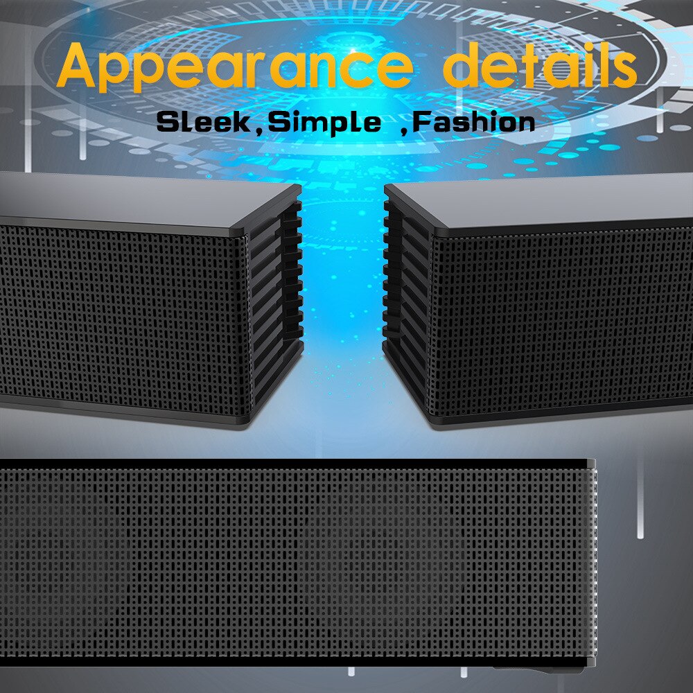 Draadloze Tv Bluetooth Speaker Home Theater Bar Muur Gemonteerde Luidspreker Subwoofer Super Bass Speaker Ondersteuning Tf Card Computer