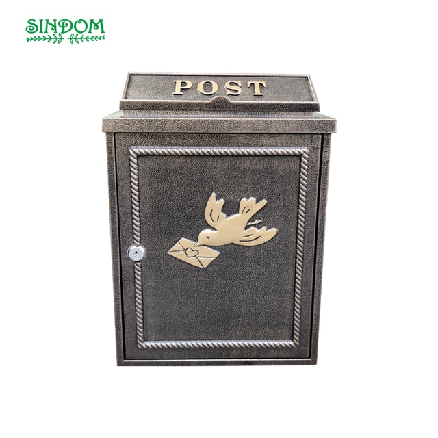Popular Wall Mounted Aluminium Post Retro Outdoor Street Mailbox: Pegion-bronze