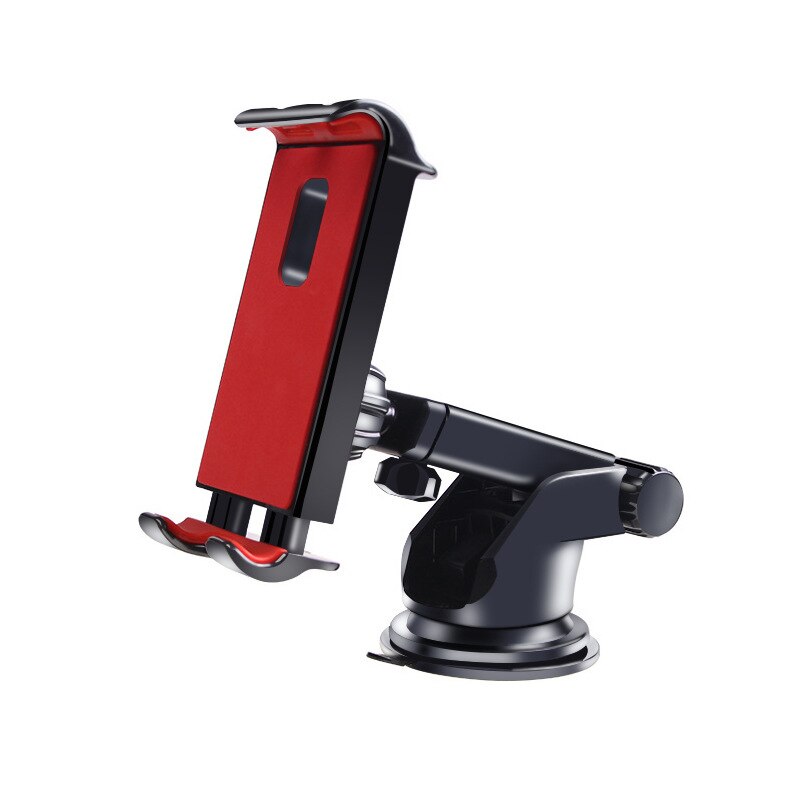 Car Tablet Holder For Samsung Huawei IPAD Pro Air Mini 1234 GPS Phone 360 Degree Adjustable Mobile Suction Cup Bracket Stand: Red