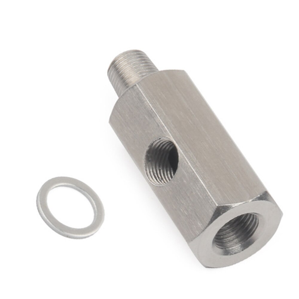 1/8" BSPT Oil Pressure Sensor Tee to NPT Adapter Turbo Supply Feed Line Gauge T