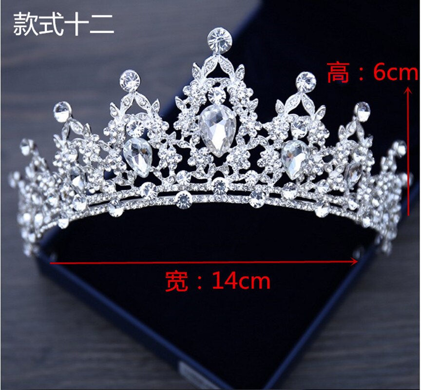 Bruidskroon, bruidshoofddeksel, haaraccessoires, parel bruidskronen, tiara's, sieraden, strass bruidstiara, hoofdband, 22 stijlen: 11