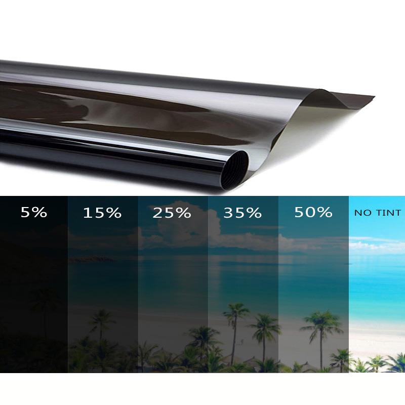 300 x 50cm sort bilvindue til glasvindue farvetone filmrulle automatisk sidevindue sol uv-beskyttelsesmærkat med skraber