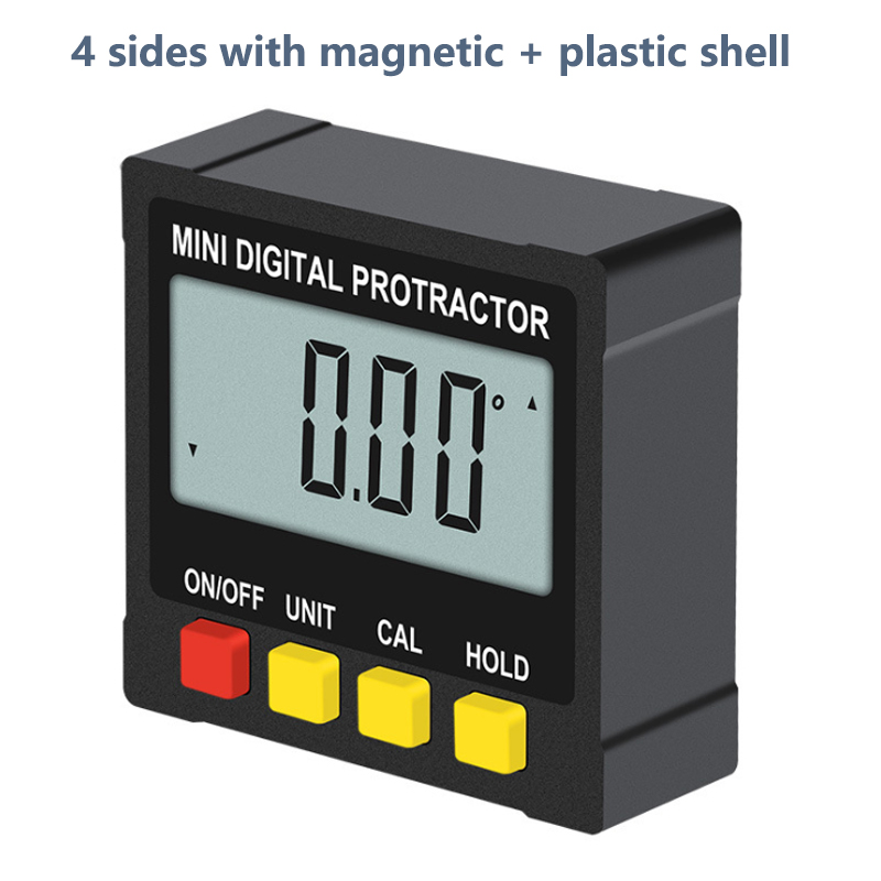 Mini goniómetro electrónico de 360 °, transportador Digital de alta precisión, inclinómetro, medidor de ángulo de nivel Digital, caja de medición: Plastic