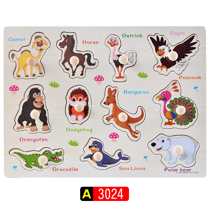 Baby Spielzeug Holz Puzzle/Hand Greifen Bord Set Vielzahl Pädagogisches Cartoon Puzzle Spielzeug für Kindergarten Kind