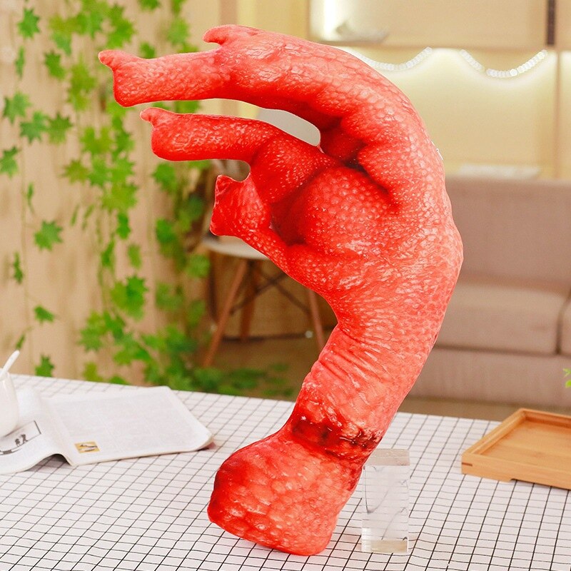 Creatieve Simulatie Voedsel Kussen Kip Klauw Bamboe Schieten Granaatappel Pompoen Grote Kussen Pluche Speelgoed Voor Kinderen: Chicken Feet