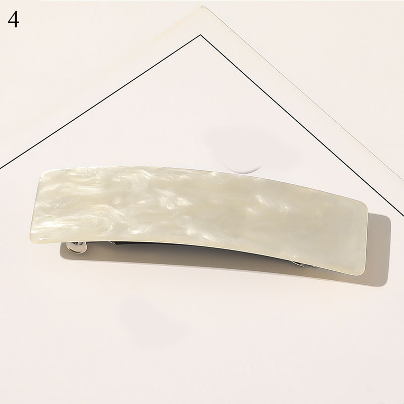 Rectangle Resin Spring Clip Barrette For Women French Marble Print Hairpins Side Clip Shiny Acetate Hair Clip Hair Accessories: SKY BLUE
