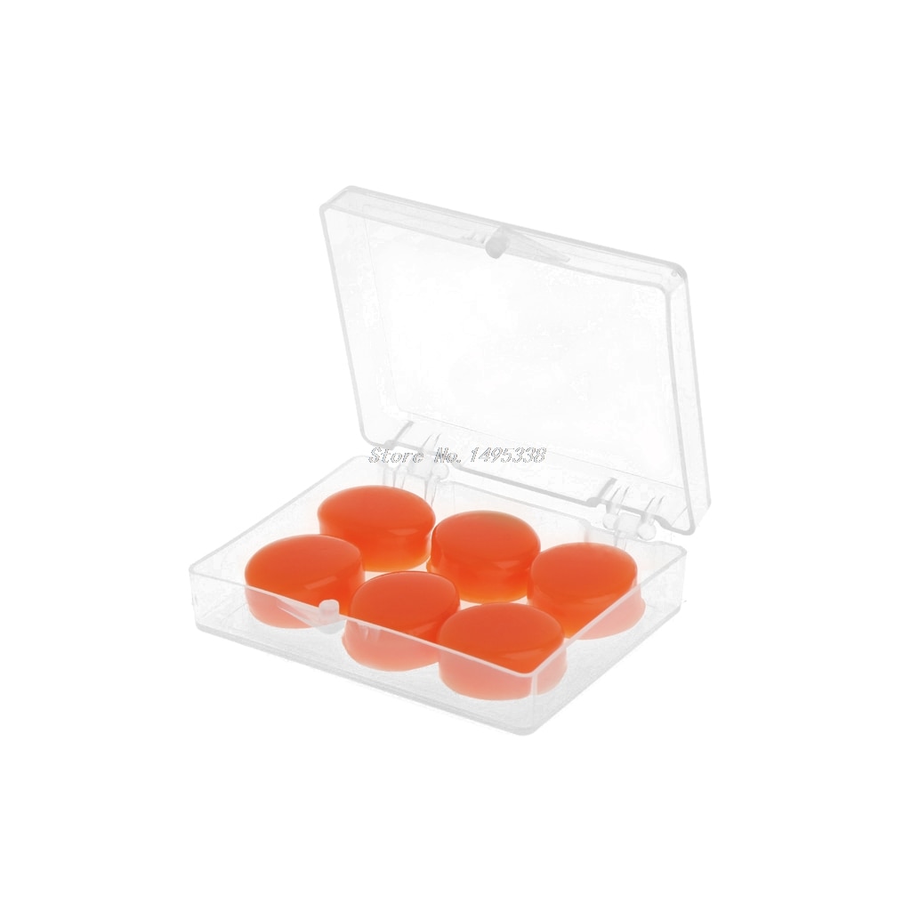 6Pcs Oordopjes Beschermende Oordoppen Silicone Soft Waterdicht Anti-geluid Oordopjes Protector Zwemmen Douchen Water Sport