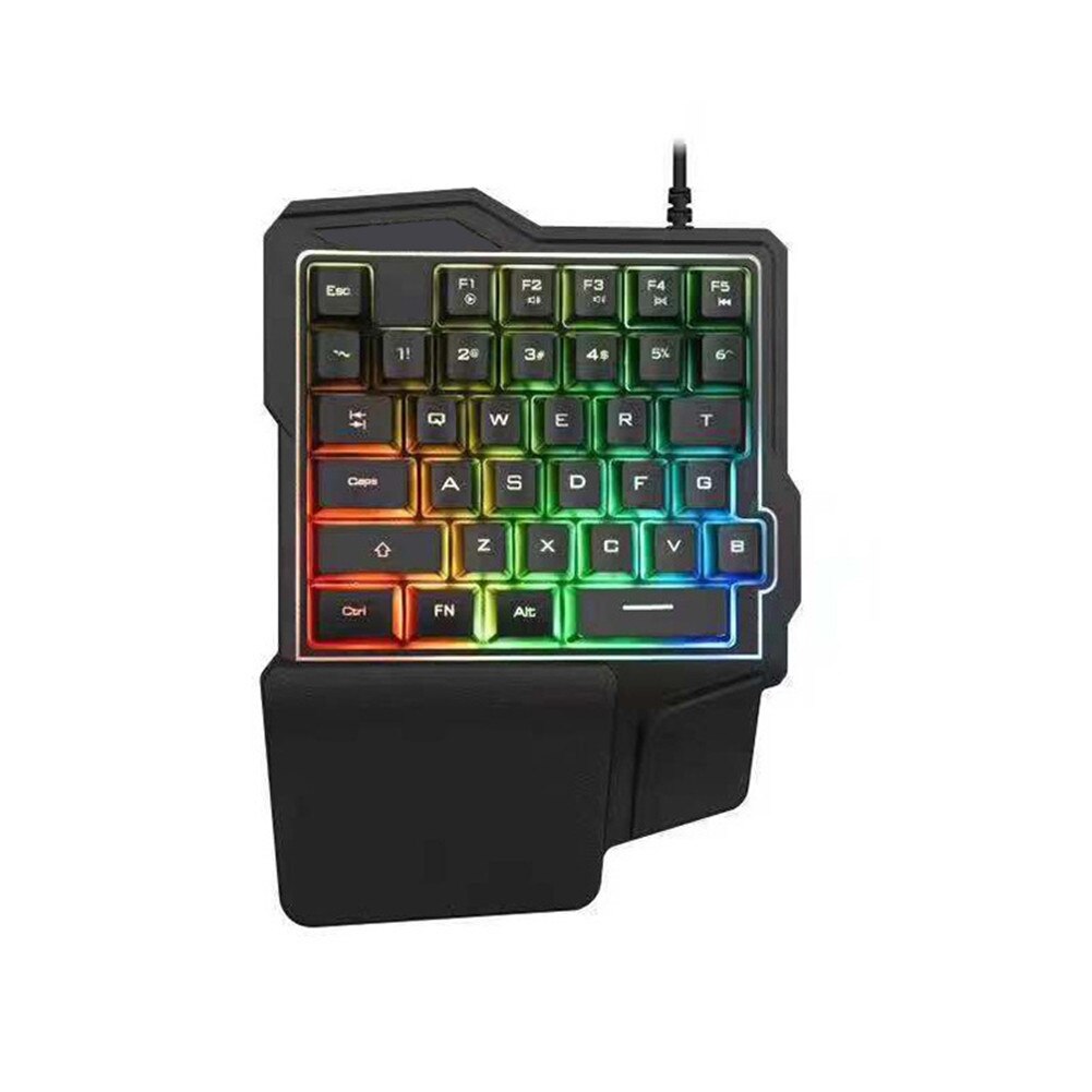 One Hand Gaming Keyboard Half Keyboard Small Gaming Keyboards with Backlight GDeals: Default Title