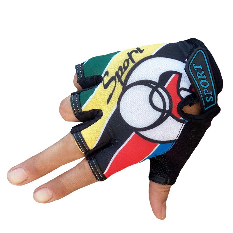 Children Cycling Half Finger Bicycle Gloves High Elastic Non-slip Child Kid Bike Gloves Riding Outdoor Camouflage Equipment: Special