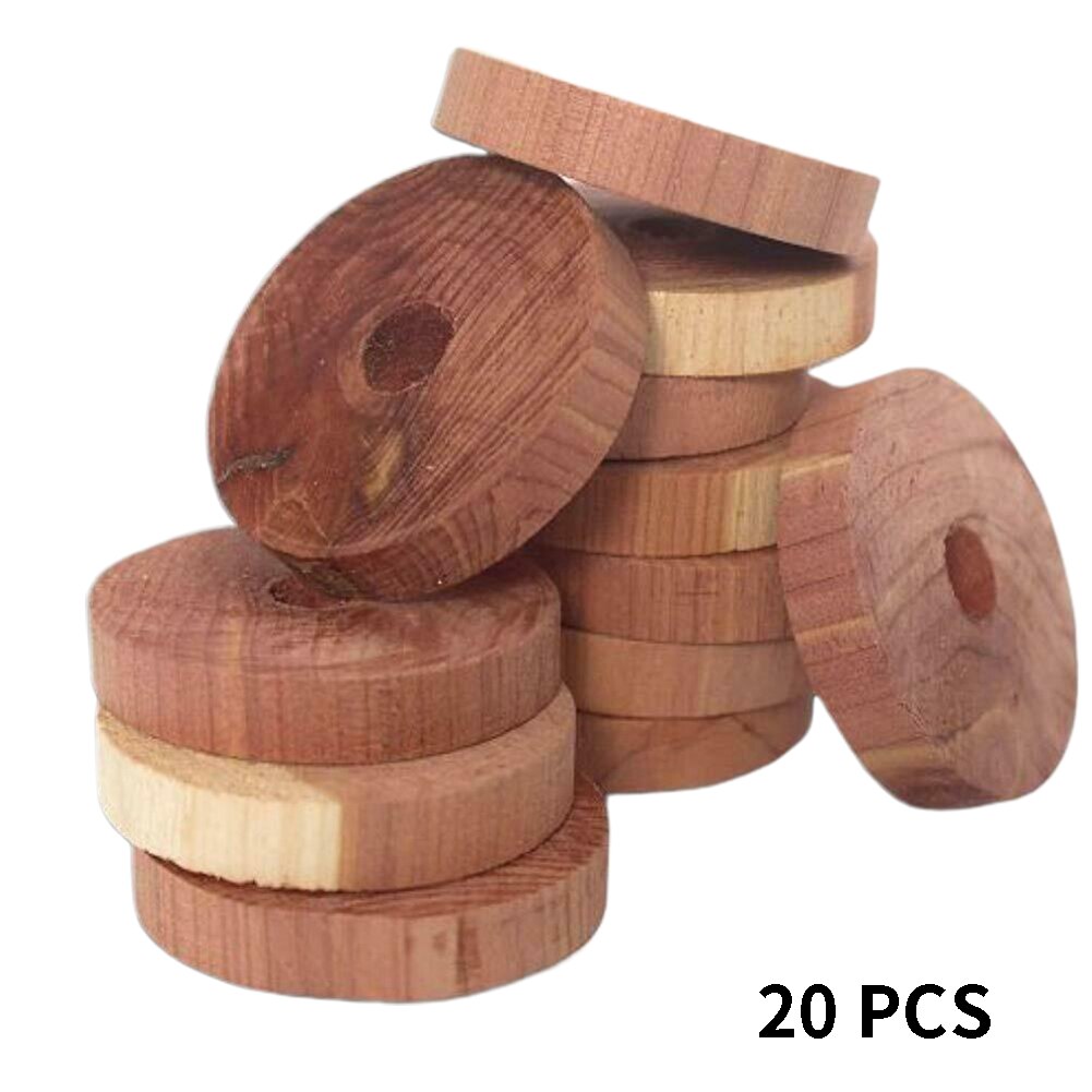 20Pcs Multifunctionele Kleding Cederhout Lade Mot Afstotende Ring Lucht Frisser Opknoping Blok Gat Kasten Beschermende Schoenen