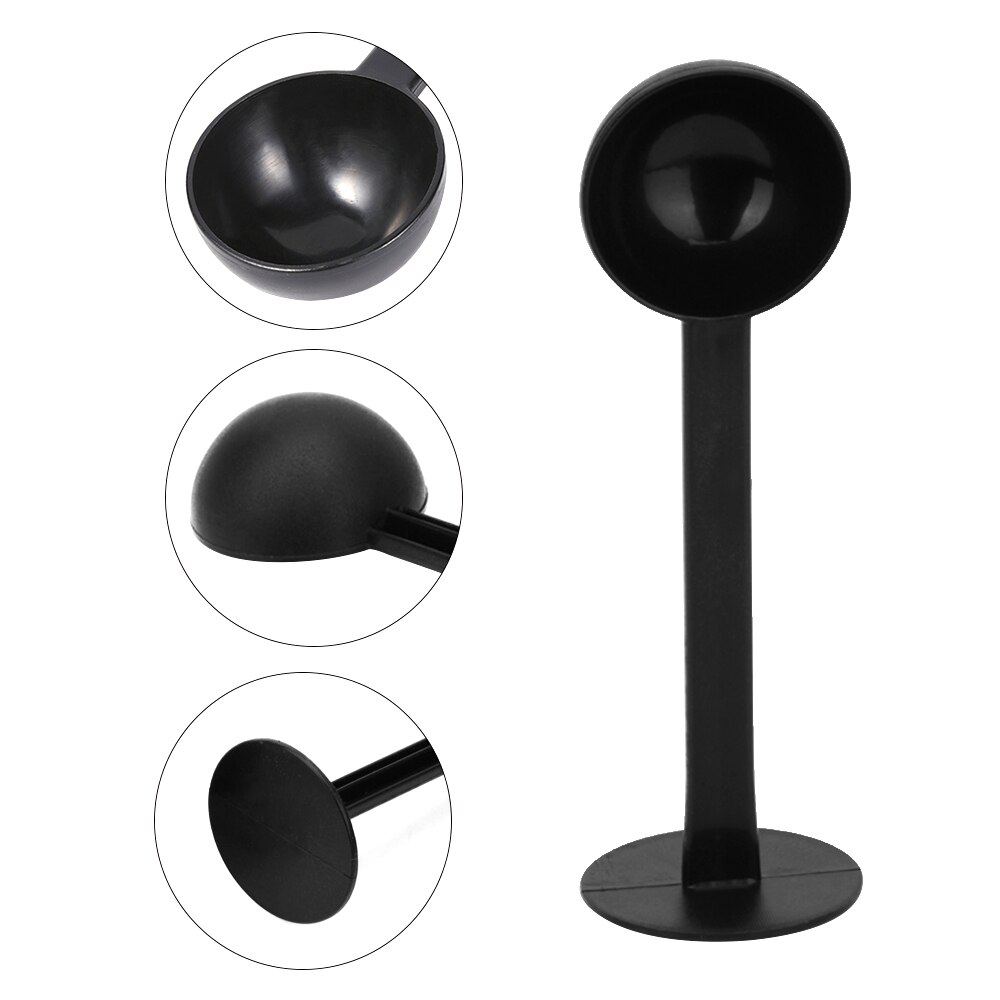 Plastic Coffee & Tea Tools 2 IN 1 10g Measuring Tamping Scoop Coffee Tamper Black Espresso Stand Coffee Spoon