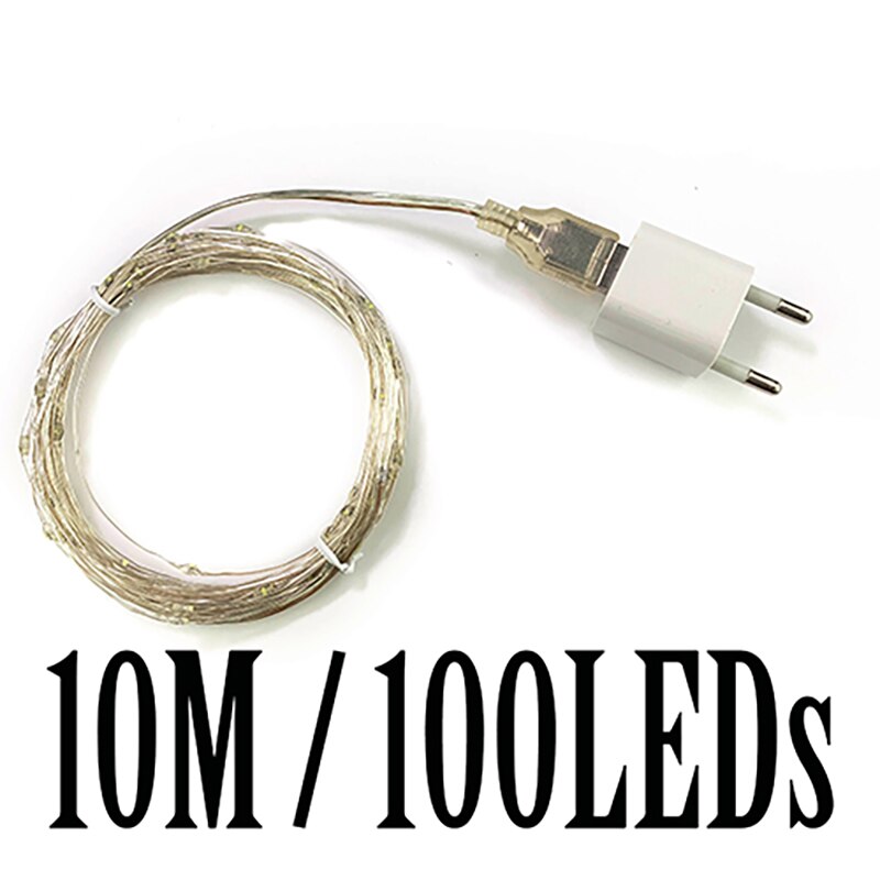 LONGEST LED String Lights 50 100Meters street garland Light Waterproof Outdoor Christmas Fairy Lights Wedding Decoration: 10Meters 100LEDs / Warm  White