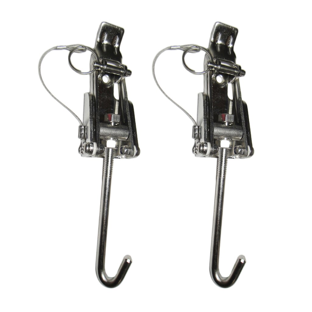 Tensor de cadena de ancla de acero inoxidable, bloqueo de tensión, carga de 700lb, 2 uds.