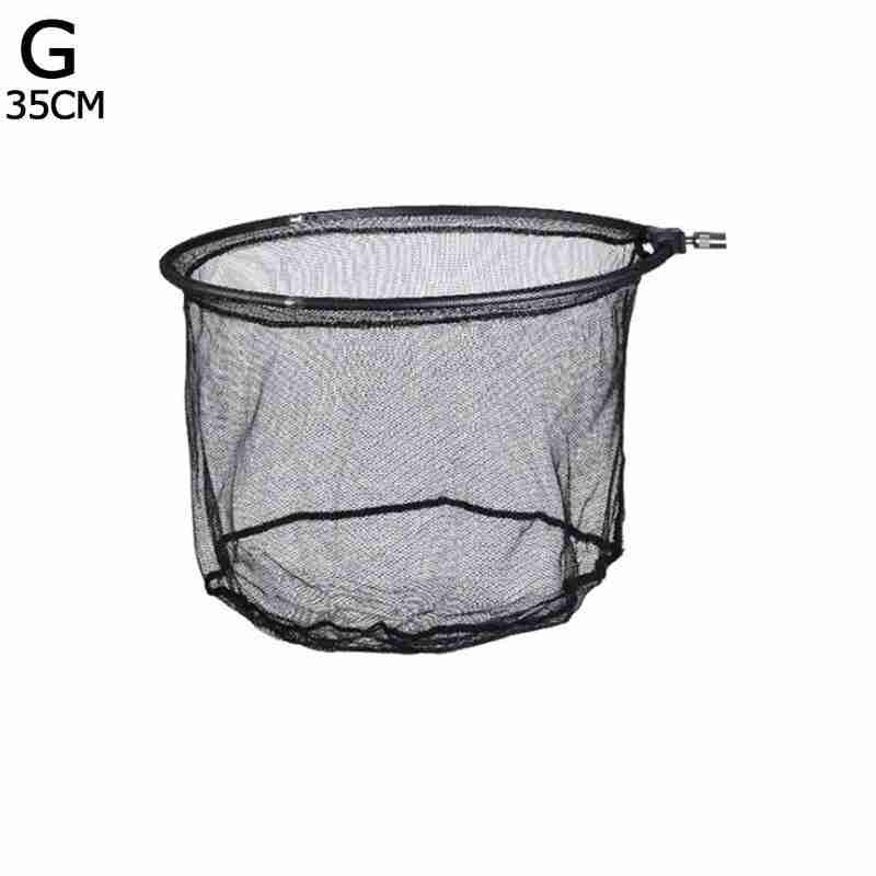 Red de pesca de carbono de , aparejo de pesca de mano plegable telescópico con mango de poste: 35cm-black