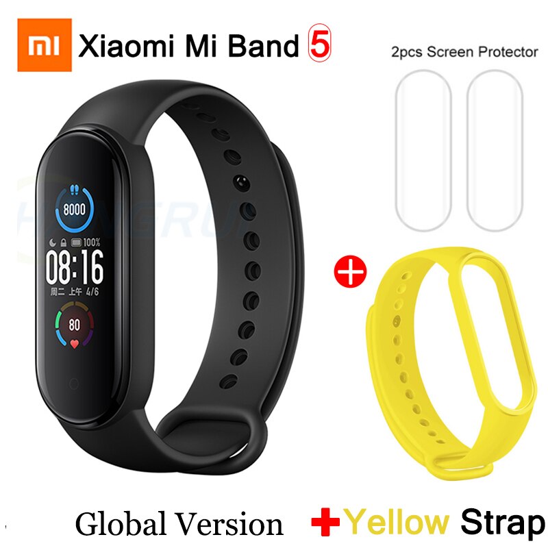 Globale Versione Xiaomi Mi Banda 5 Braccialetto Fitness Tracker Wristband OLED Colorato Dello Schermo Intelligente Impermeabile Monitor di Frequenza Cardiaca Fascia: style4