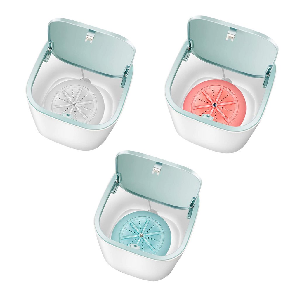Ultrasonic Turbine Mini Underwear Washing Machine Silence Blue Household Usb Charging Table Washing Machine