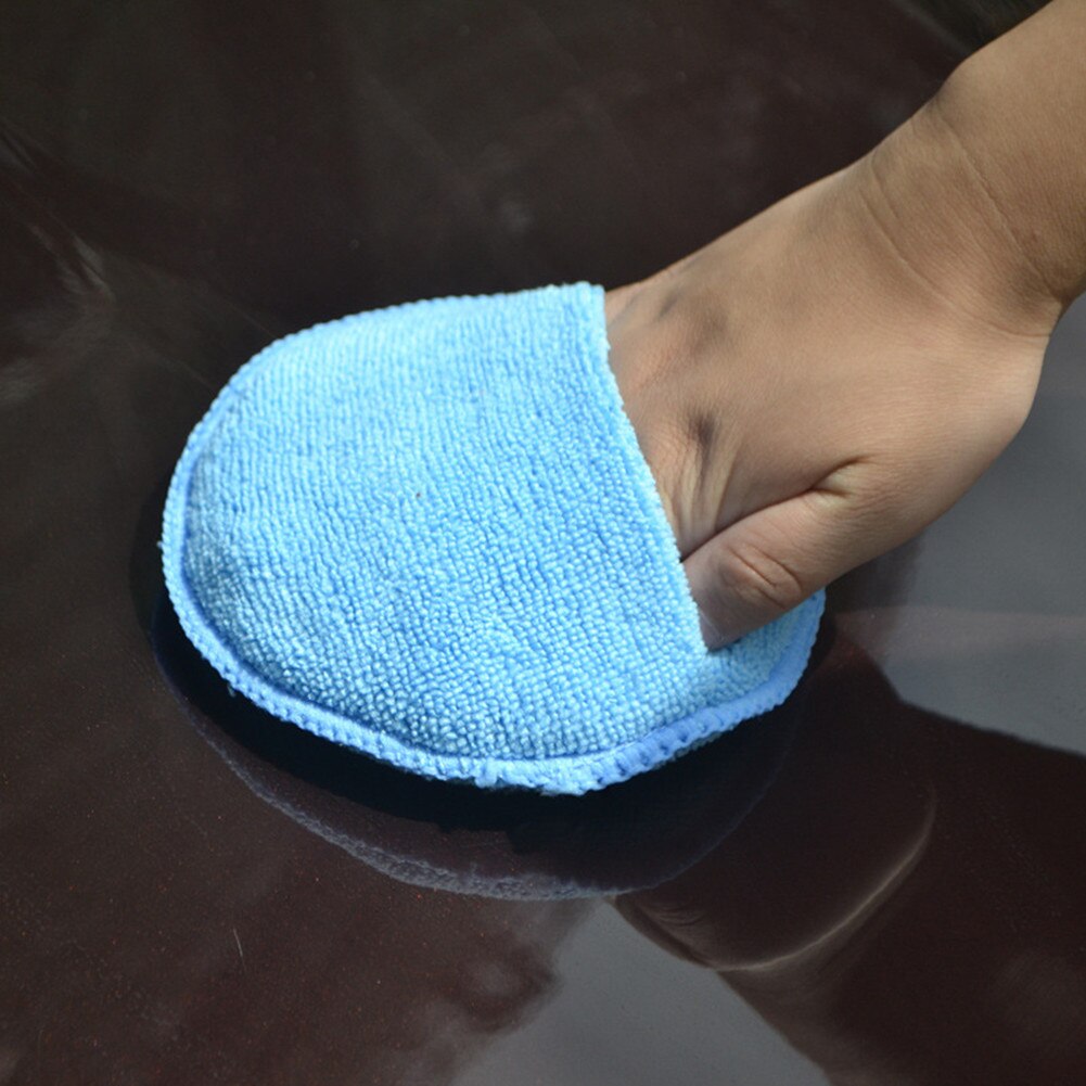 5Inch Microfiber Wax Applicator Pad Diameter Ultra Zacht Microfiber Met Vinger Pocket Auto Polish Wax Breng Remover Buff Pads