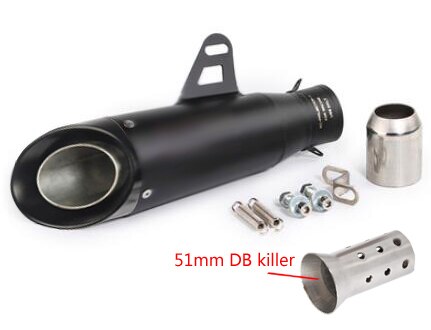 51mm 60mm Universal Motorcycle Exhaust Muffler Steel Pipe escape moto FOR gp project with DB killer gsxr 750 CBR10000 Z1000: A10-51MM