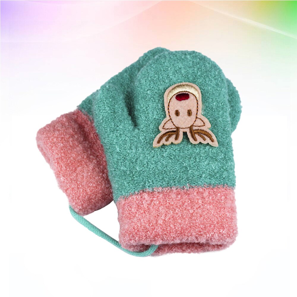 Manopla con estampado de ciervo Unisex para niños, protector de manos cálido de invierno, cobertura completa, interior y exterior, 1 par