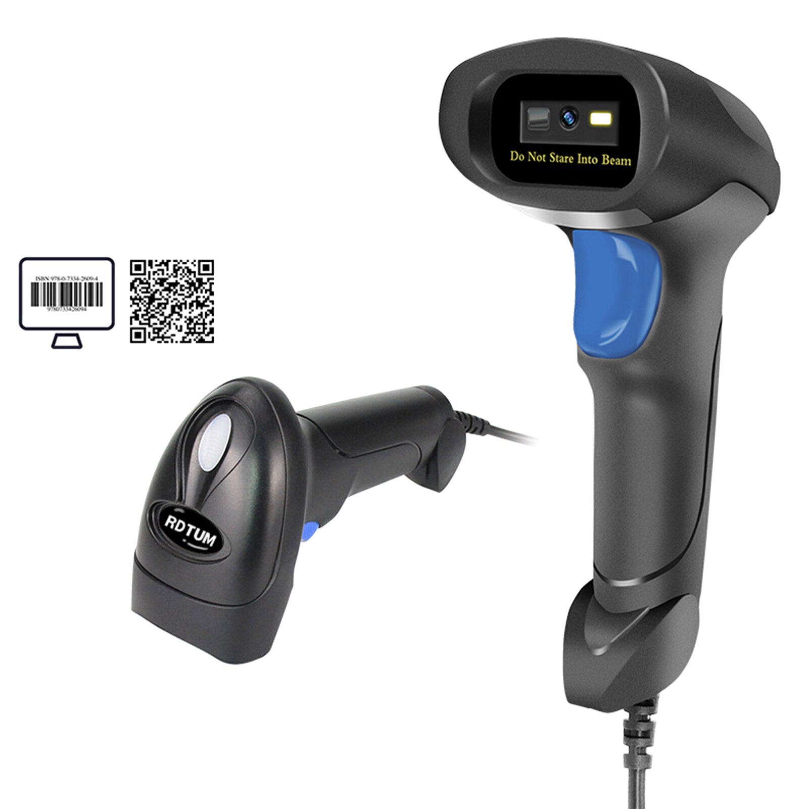 2.4G Wireless 1D 2D Barcode Scanner USB Wired BT Connect Bar Code Reader Handheld Scanner Manual Trigger Scanning for Warehouse