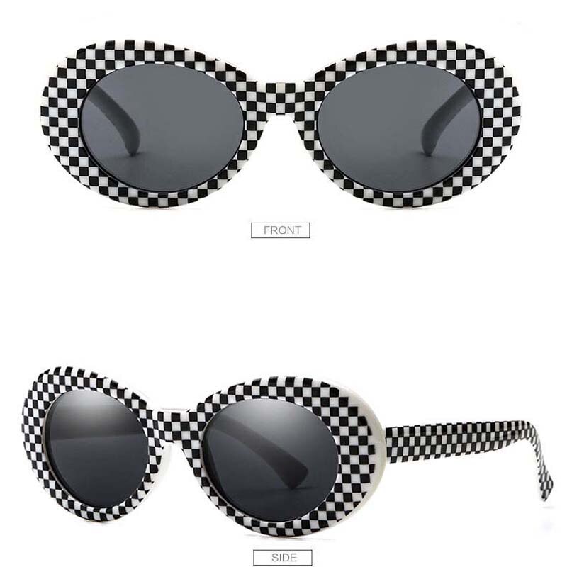 Frauen Schlagkraft Brille Gläser Männer Sonnenbrille Weiblich Männlich Oval Sonnenbrille Schwarz Weiß verrotten Brillen UV400