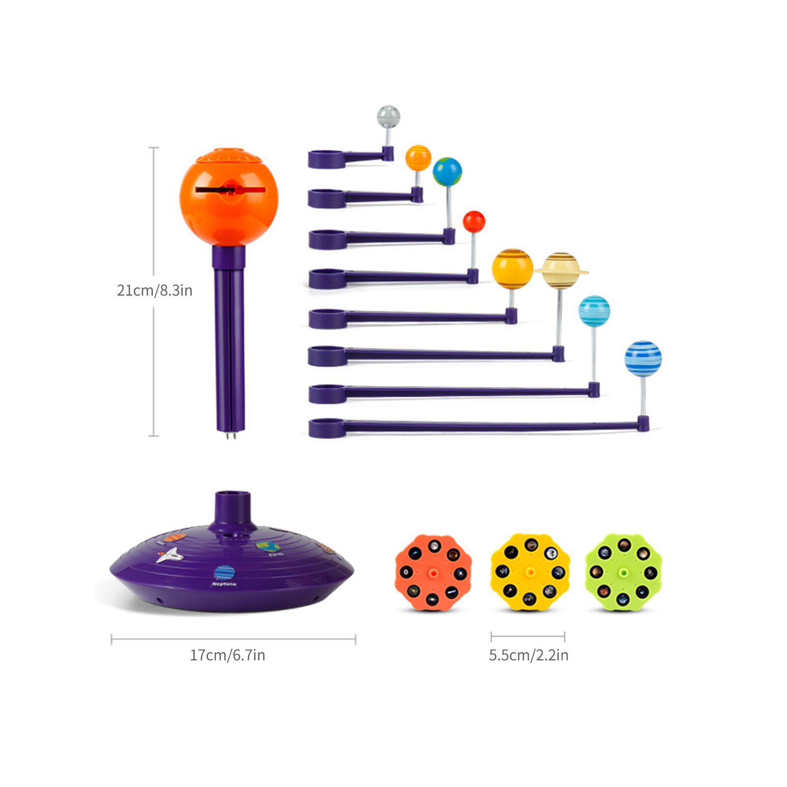 Solar System Planetary Projector 8 Planets DIY Model Kits Voice Projector STEAM Education