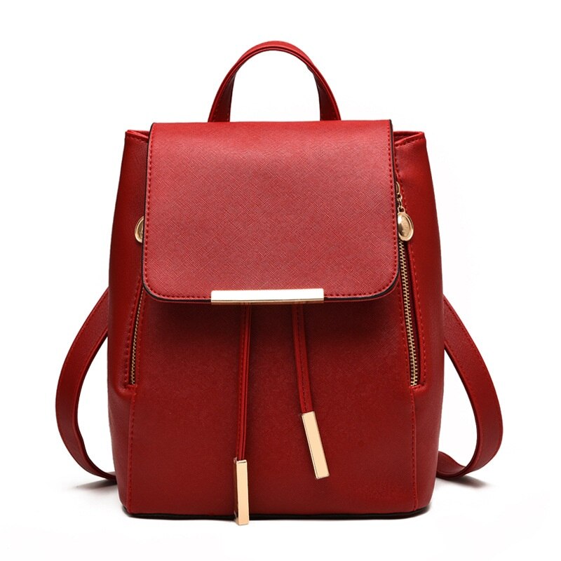 MONNET CAUTHY New Arrival plecaki rozrywka moda praktyczne torebki z ekoskóry jednolity kolor zielony lawendowy beżowy głęboki błękit czarny plecak: Wine Red
